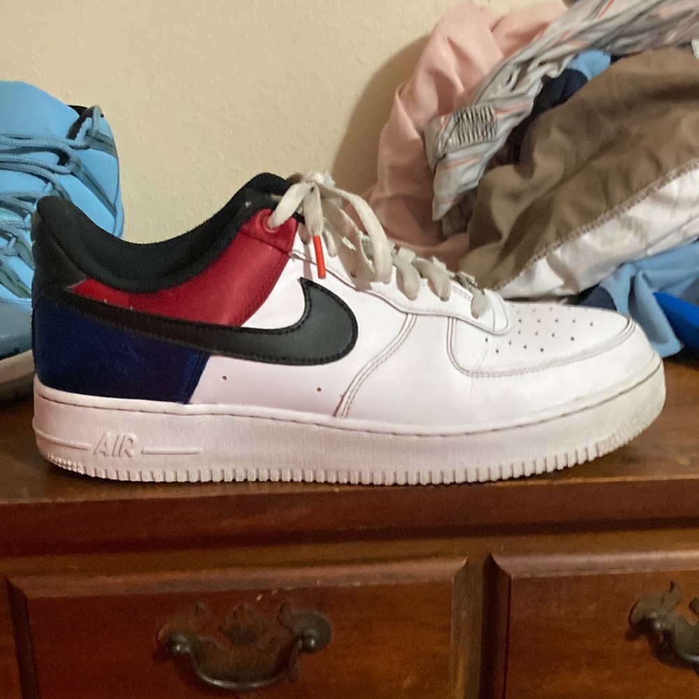 Custom air forces pink red blue green and white